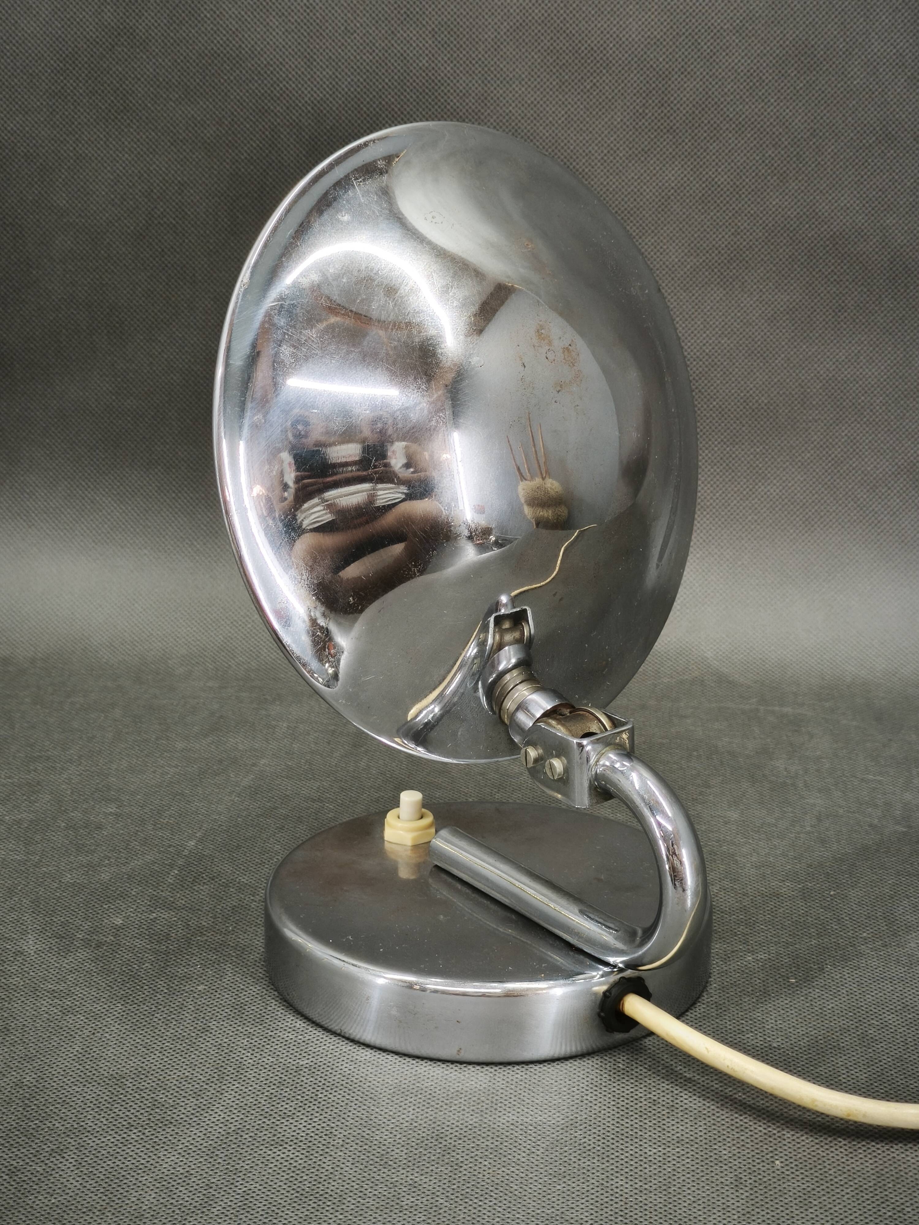 1930s Bauhaus Chrome Table Lamp Model 3530 by Napako, Czechoslovakia