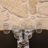 Set of 9 vintage Arcopal Florine glasses – pastel and floral