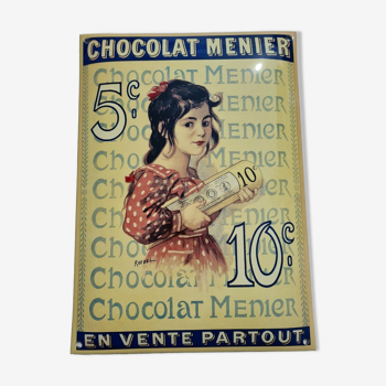 Plaque émaillée chocolat Menier