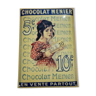 Enamelled plate chocolate Menier