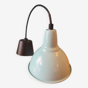 Blue/green metal bell pendant light