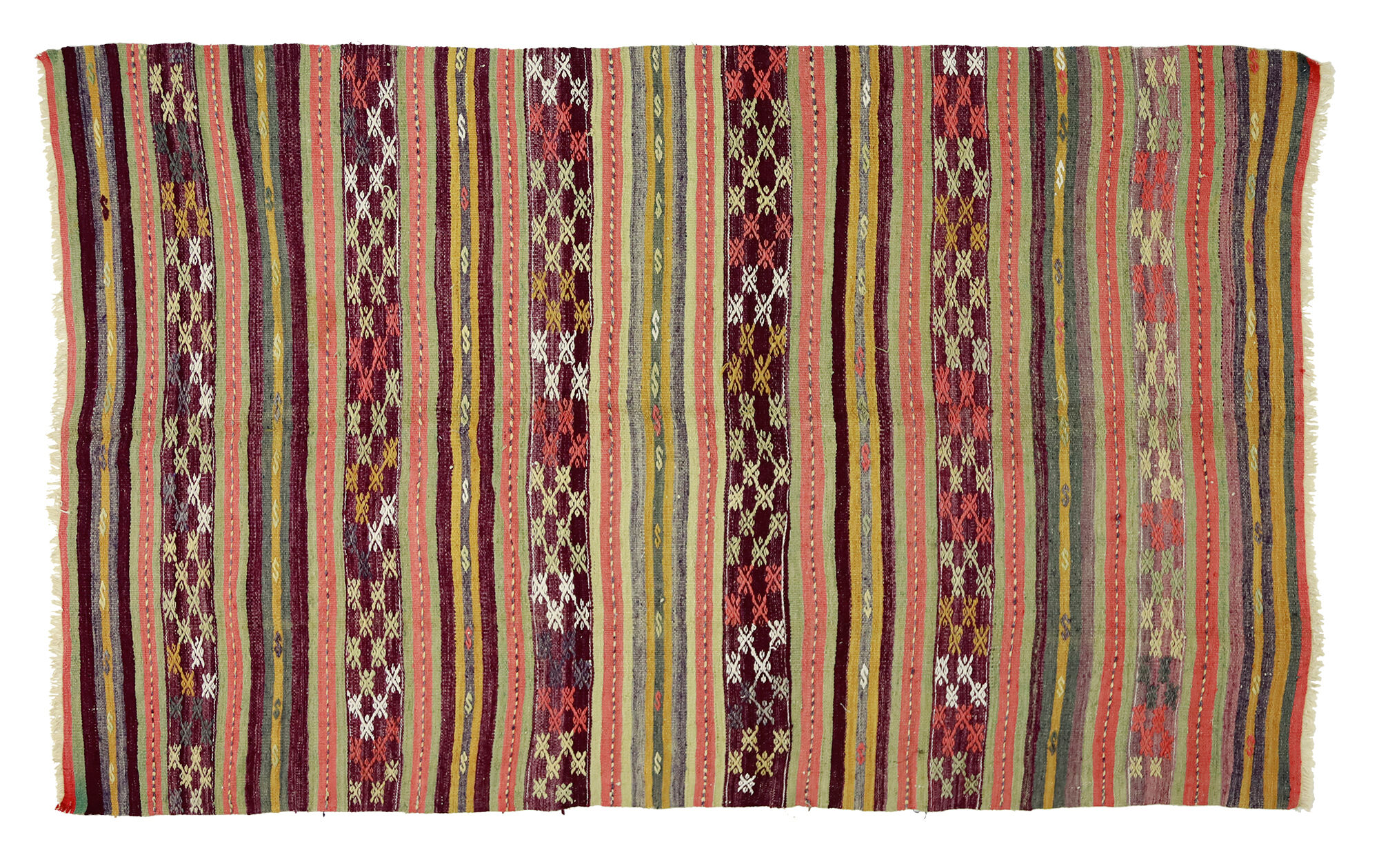 Anatolian handmade kilim rug 255 cm x 162 cm