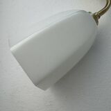 Vintage opaline swan neck wall lamp