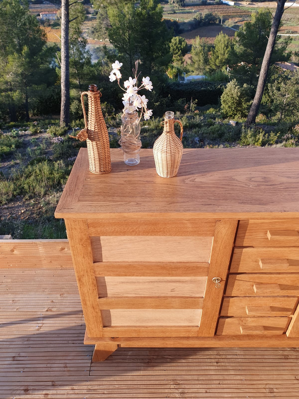 Buffet vintage pieds compas René Gabriel