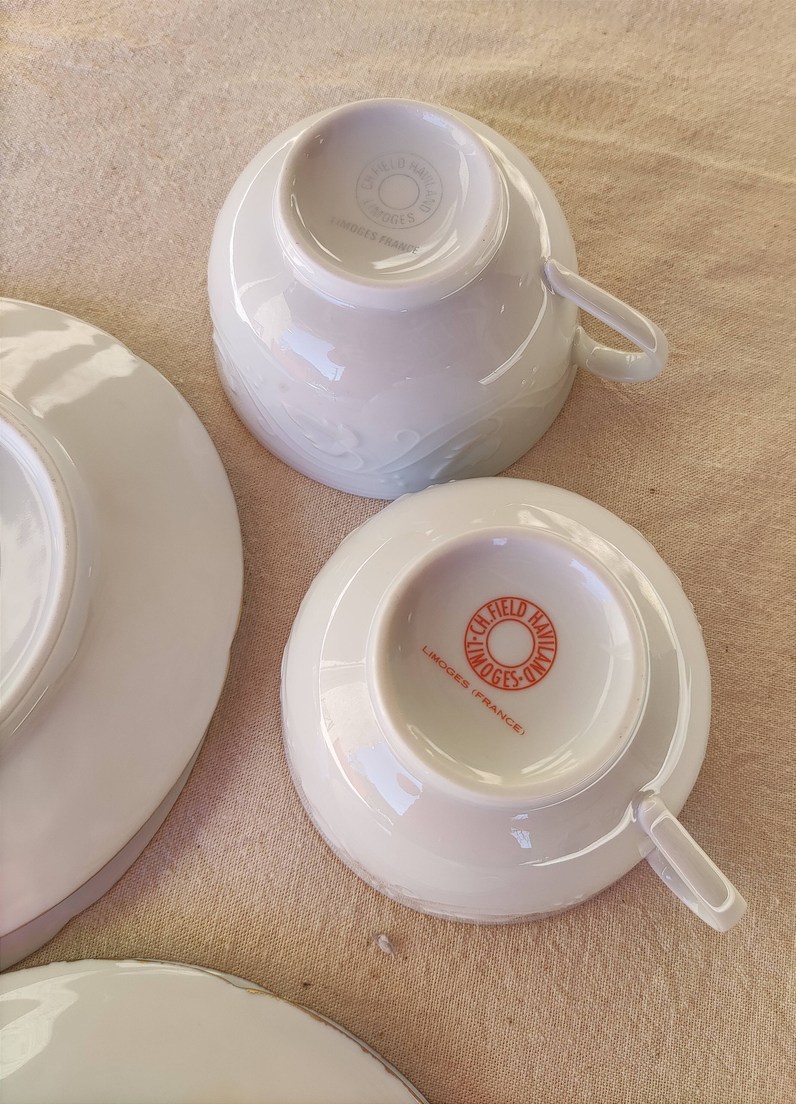 2 breakfasts in Havilland porcelain model Empress