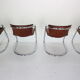 Set of 4 leather dining chairs for Cidue, 1970s, Italy