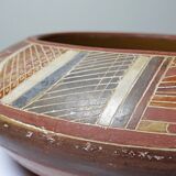 Vintage pre-Columbian style handcrafted ceramic decorative bowl