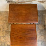 Danish teak trundle coffee tables