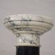 Antique black and white marble column, Italy, late 19th century