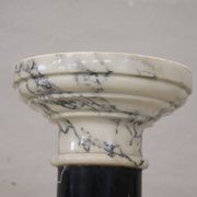Antique black and white marble column, Italy, late 19th century