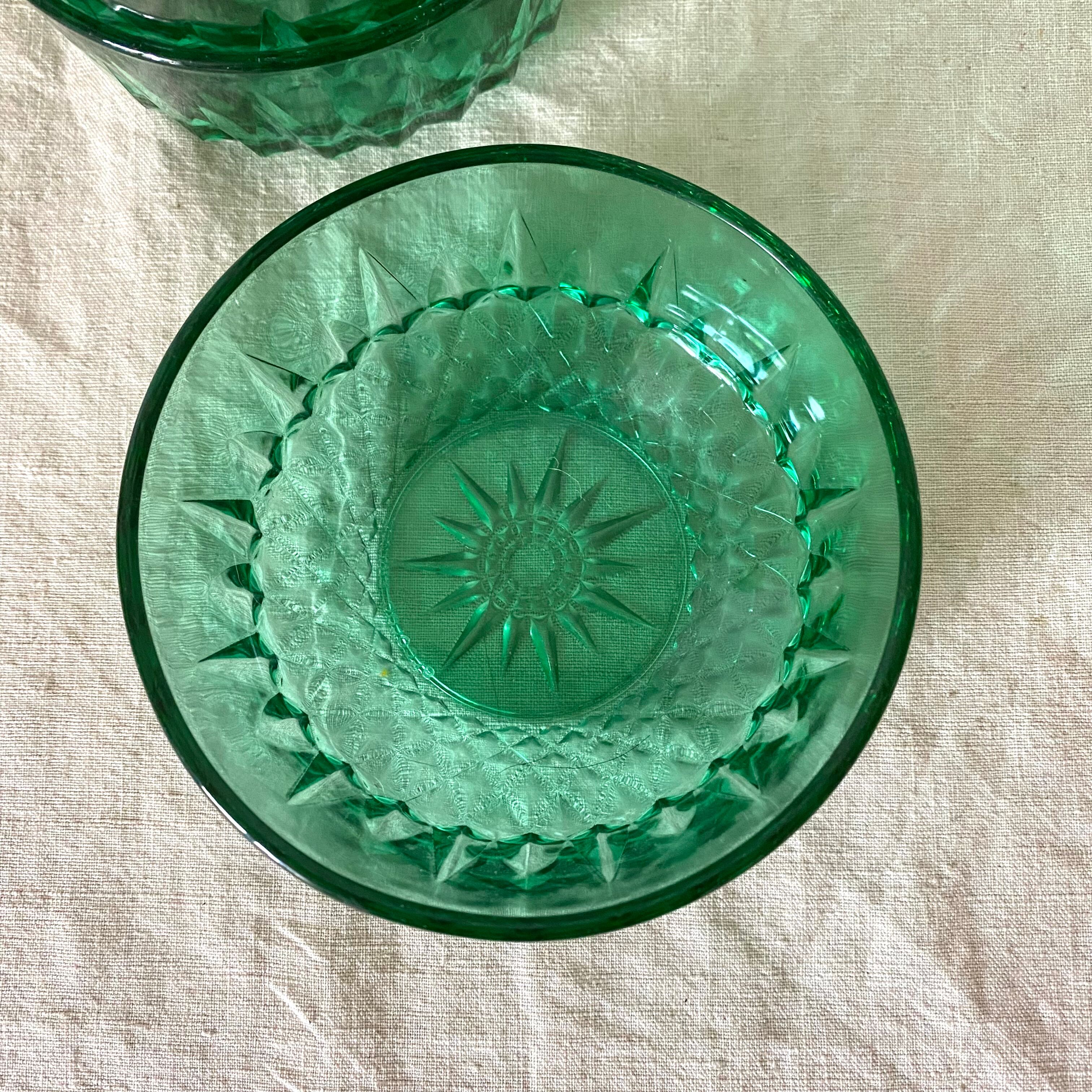 Vintage glass raviers arcoroc