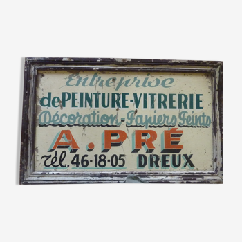 Enseigne de peintre décorateur peinture vitrerie