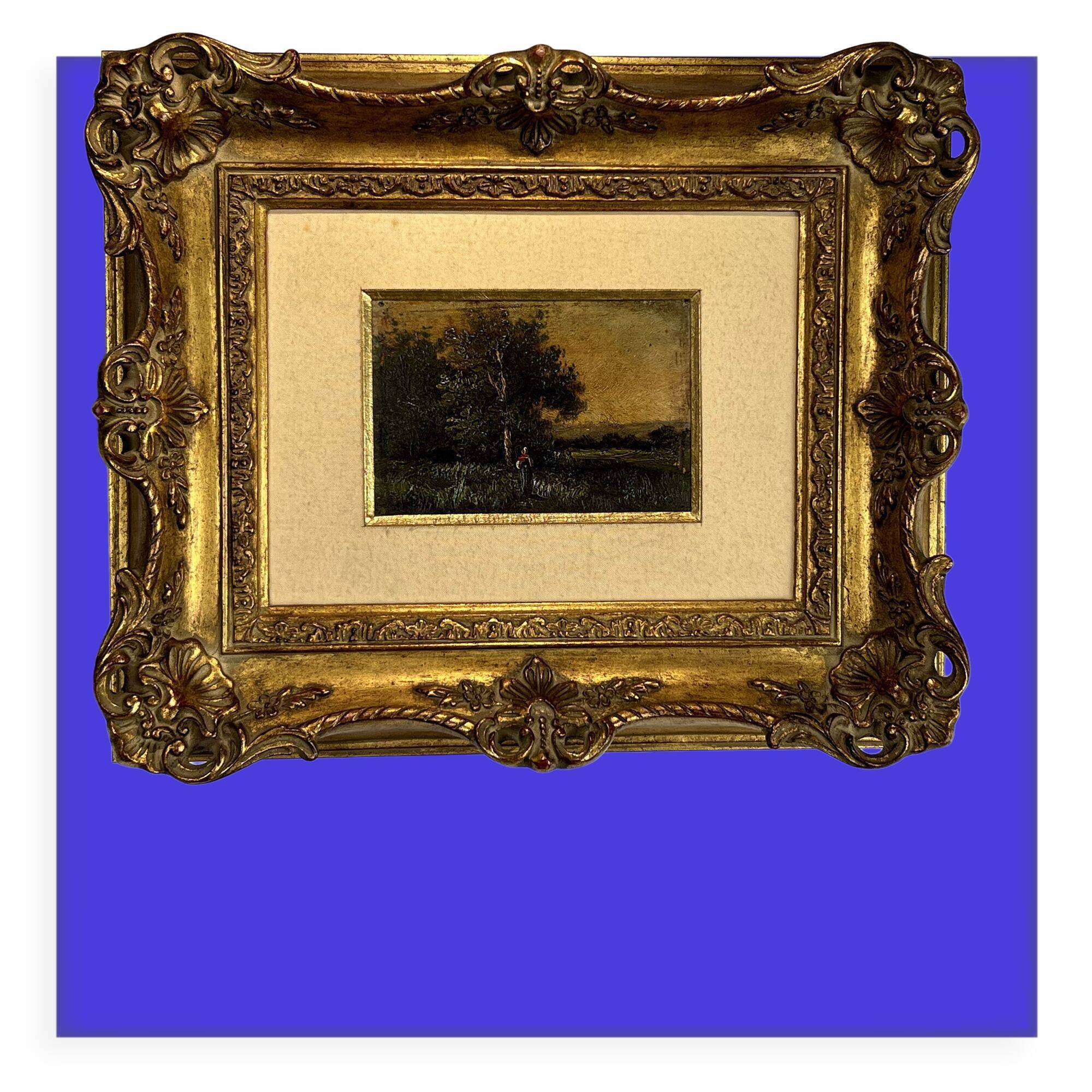 PAINTING / PAINTING / OIL ON CANVAS (PEASANT WOMAN IN THE FIELDS) WELL FRAMED 36 X 30