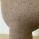 Vintage vase made of raw clay