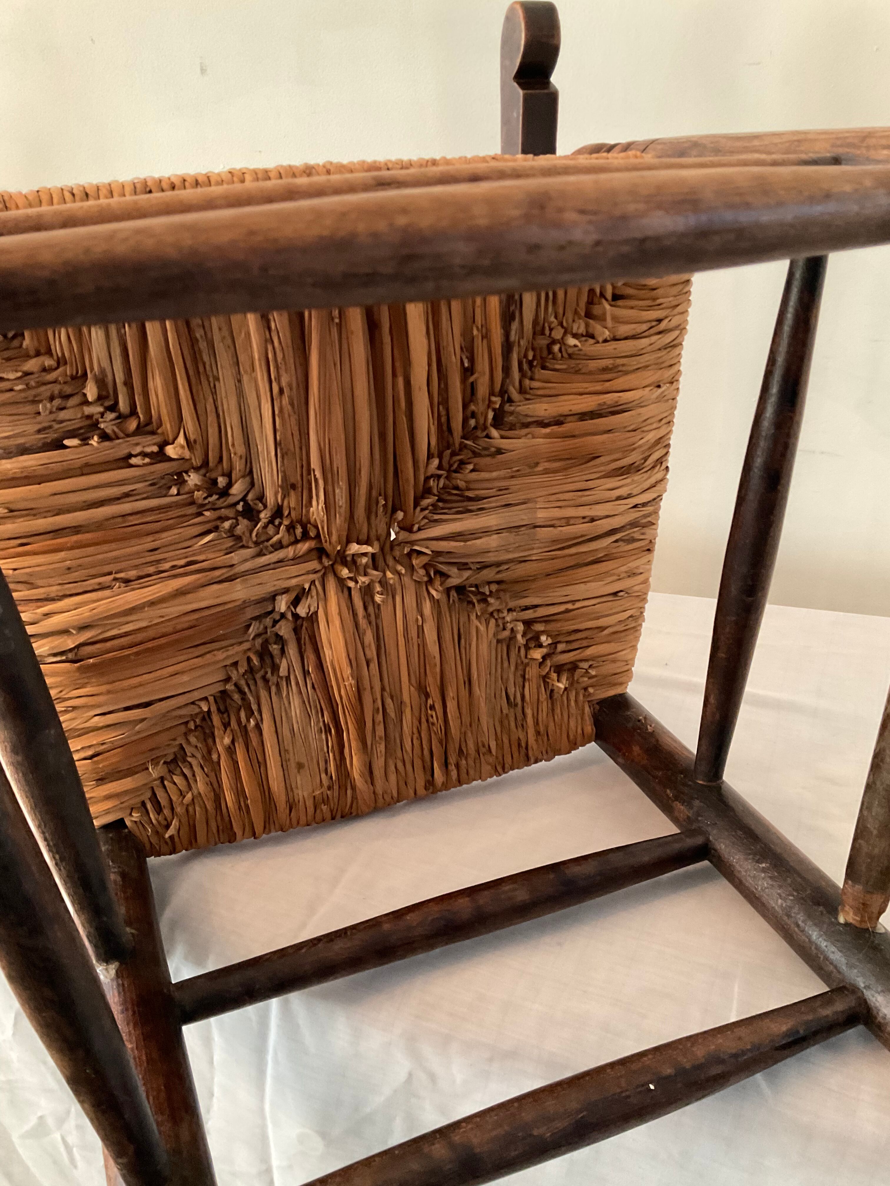 Vintage straw children's chair