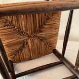 Vintage straw children's chair