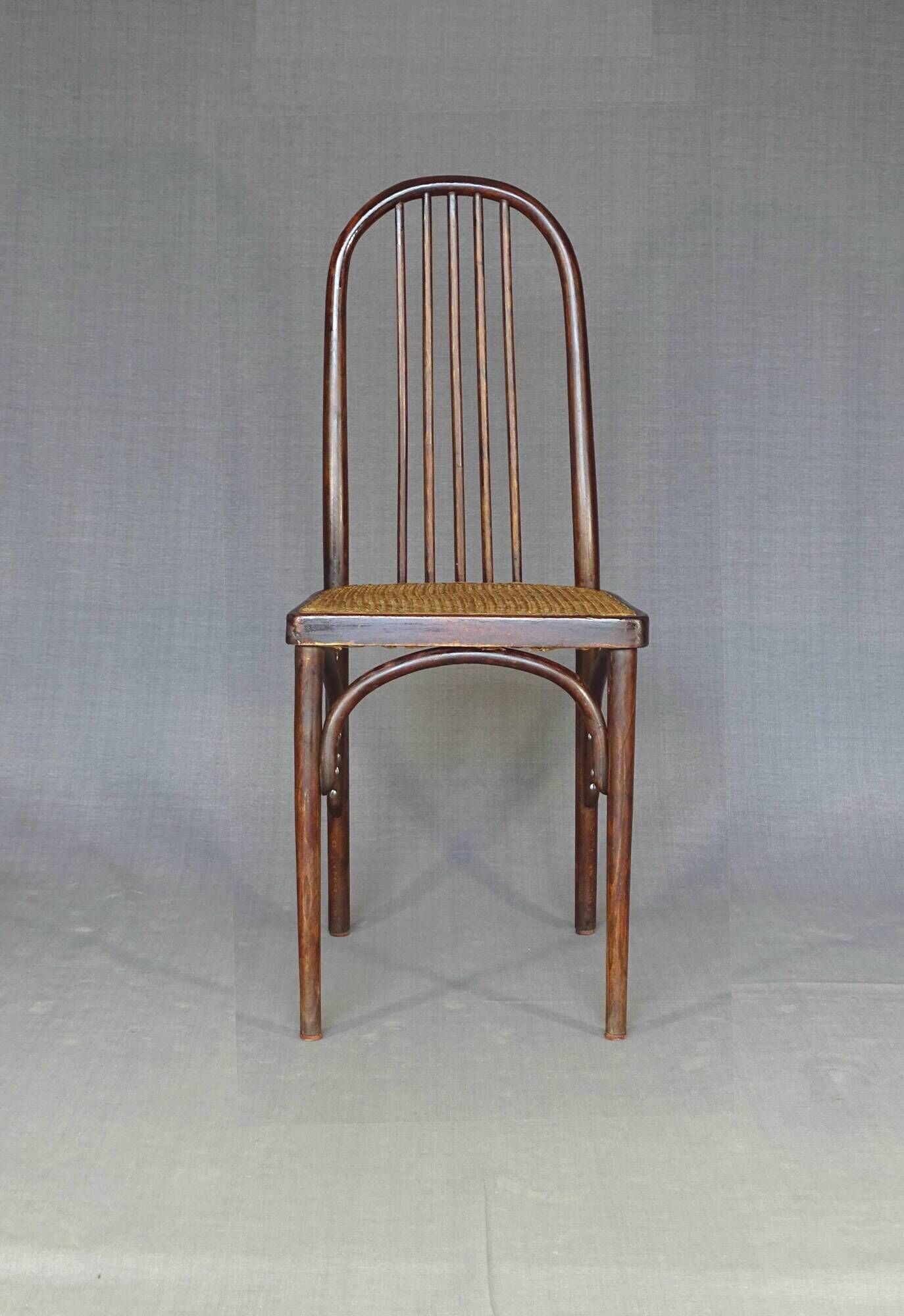 Bistro chair with curved wood by Wojciechow No. 644, not Thonet.