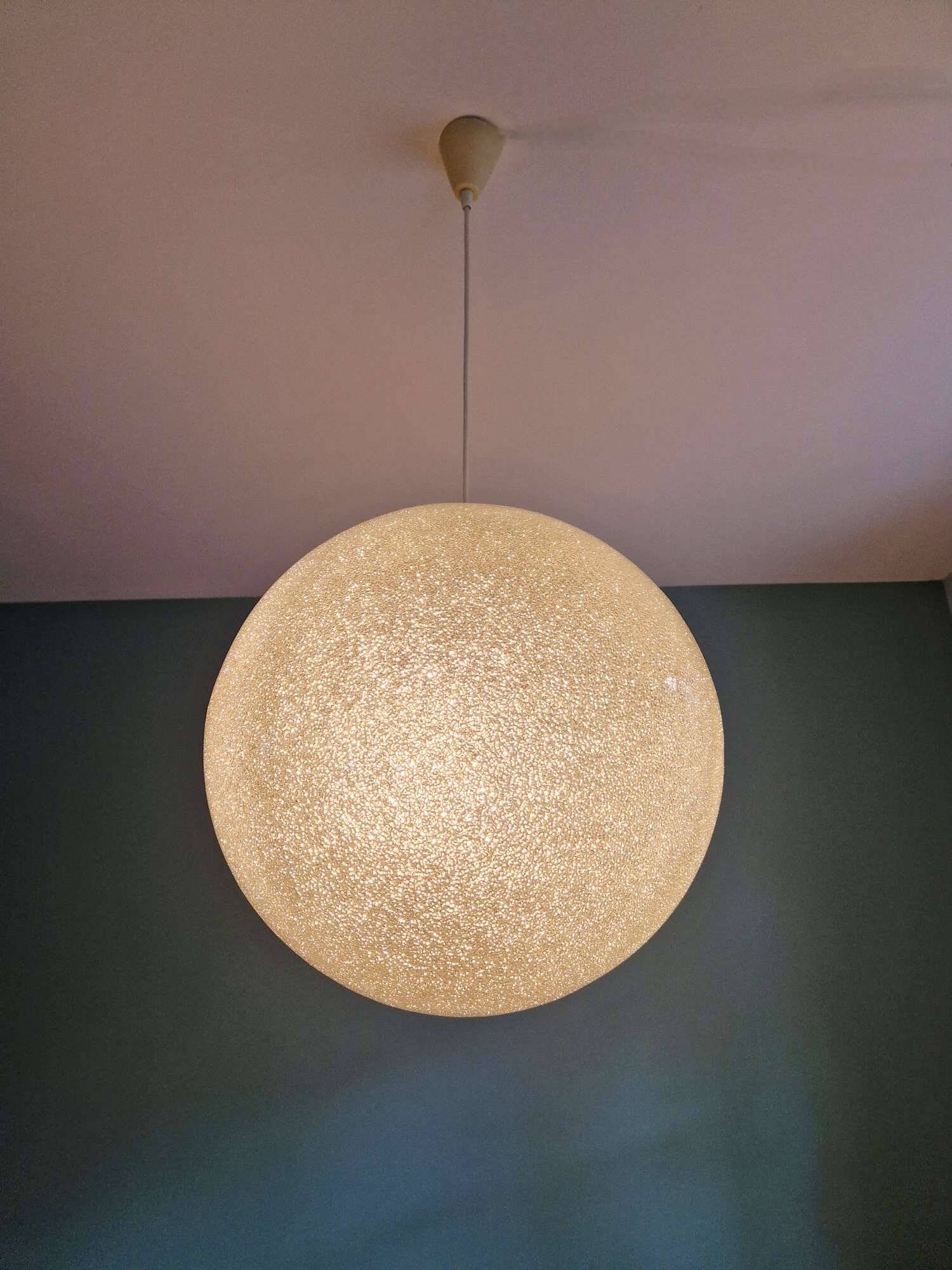 XXL spherical resin pendant light, 1960s