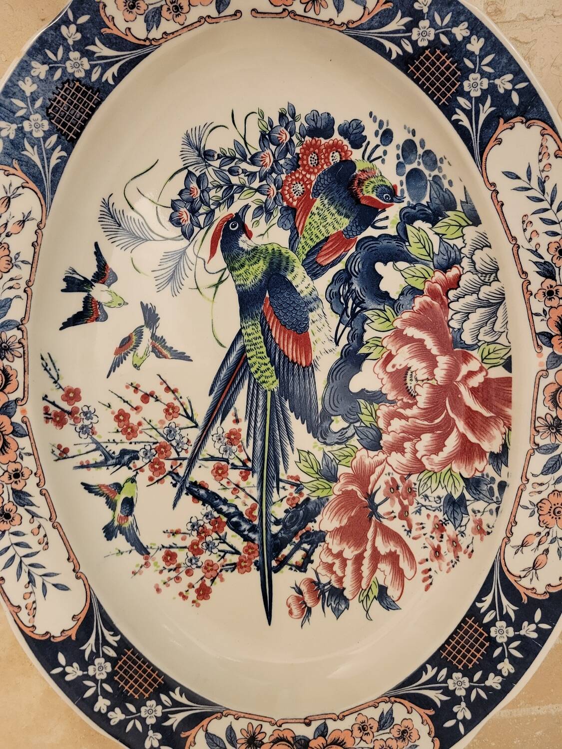 Large Japanese Bird Dish