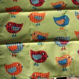 Set of 6 mismatched floral and bird napkins