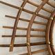 Miroir vintage 1960 soleil rotin osier ortf spirale design - 68 x 52 cm