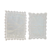 Lot 2 napperons anciens faits main