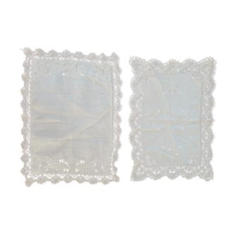 Lot 2 handmade old doilies