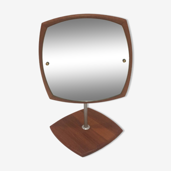 Scandinavian teak table mirror