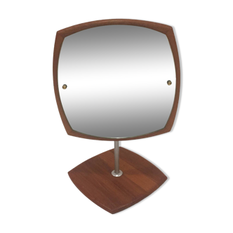 Scandinavian teak table mirror