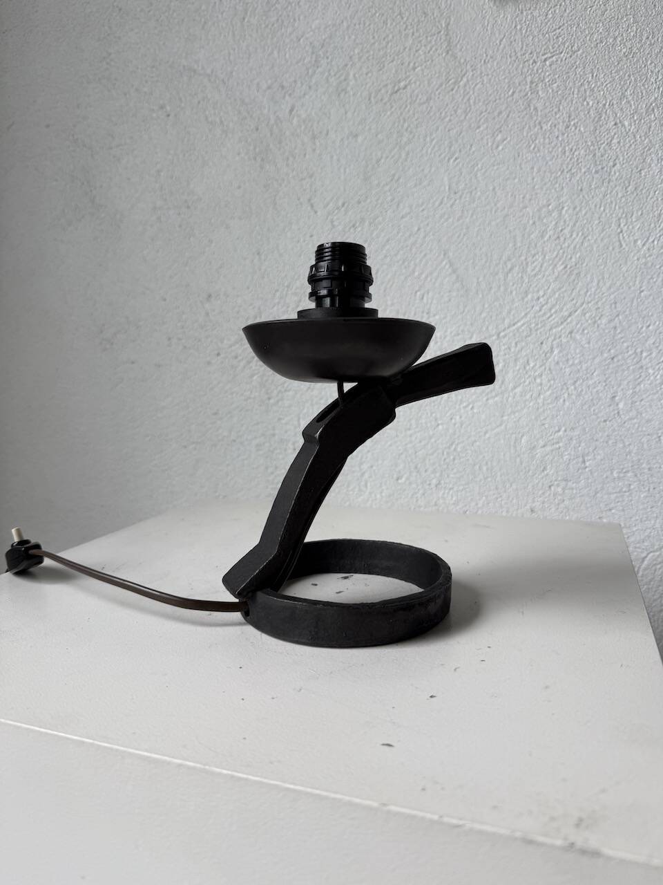 Brutalist metal lamp from the 50s