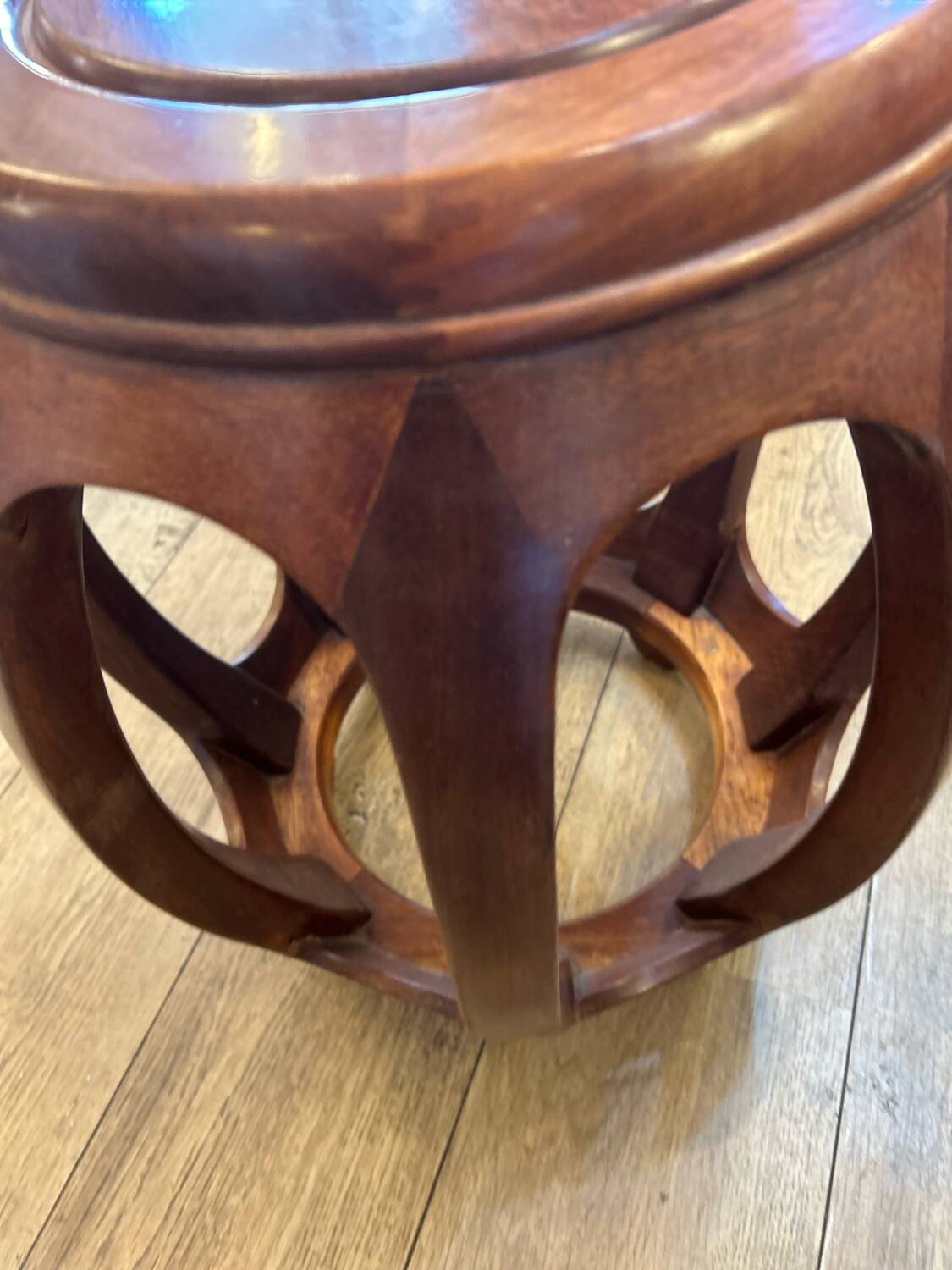 Tabouret acajou, Asie XX ème