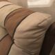 Vintage fireside chair and pouf circa 1980