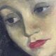 Oil portrait of young woman by Jean Hynderick