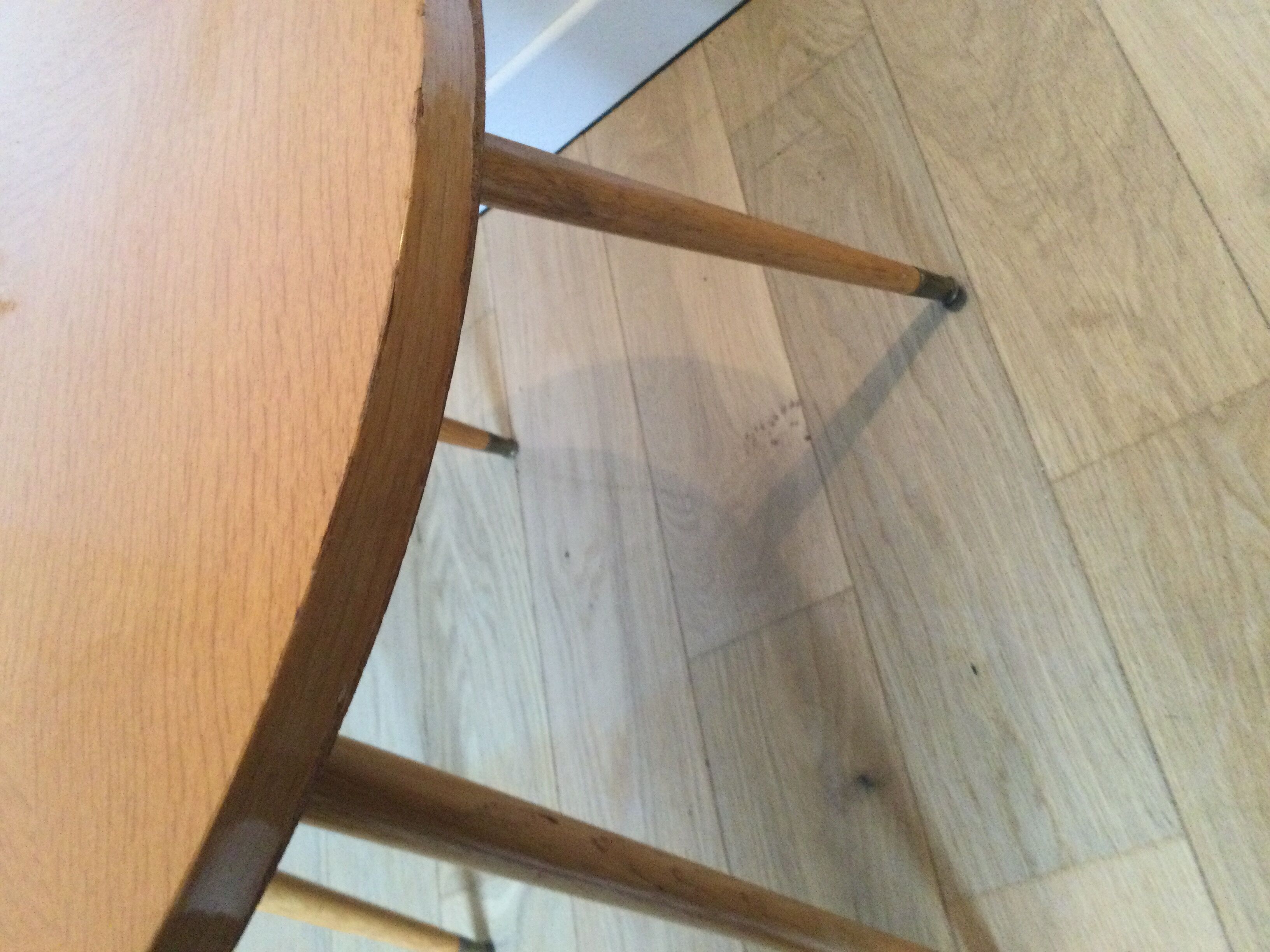 Scandinavian coffee table compass feet