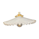 Vintage lampshade suspension in white opaline