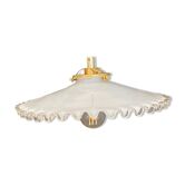 Vintage lampshade suspension in white opaline
