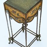 2 painted metal square saddles