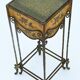 2 painted metal square saddles