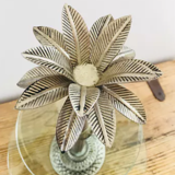 Servant in glass and silver metal palm tree