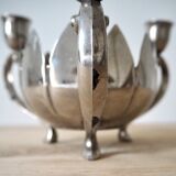 Triple silver plated candle holder