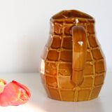 Saint Clement pitcher, string pattern, 1950s vintage French