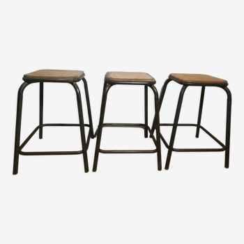 3 industrial stools