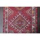 Vintage Turkish Hand-Knotted Wool Cotton Red Runner Rug 83x384