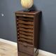 Antique mahogany roll-top filing cabinet with 10 drawers
