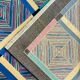Tapis rectangulaire en laine noir et coloré par Missoni, Italie, années 1980.