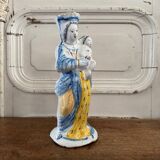 18th century Virgin Mary in Nevers earthenware