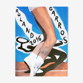 Affiche officielle Roland Garros 2016 par Marc Desgranchamps