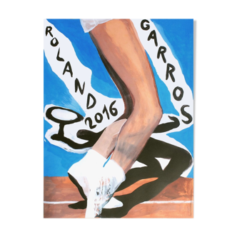 Affiche officielle Roland Garros 2016 par Marc Desgranchamps