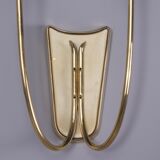 Pair of double brass sconces