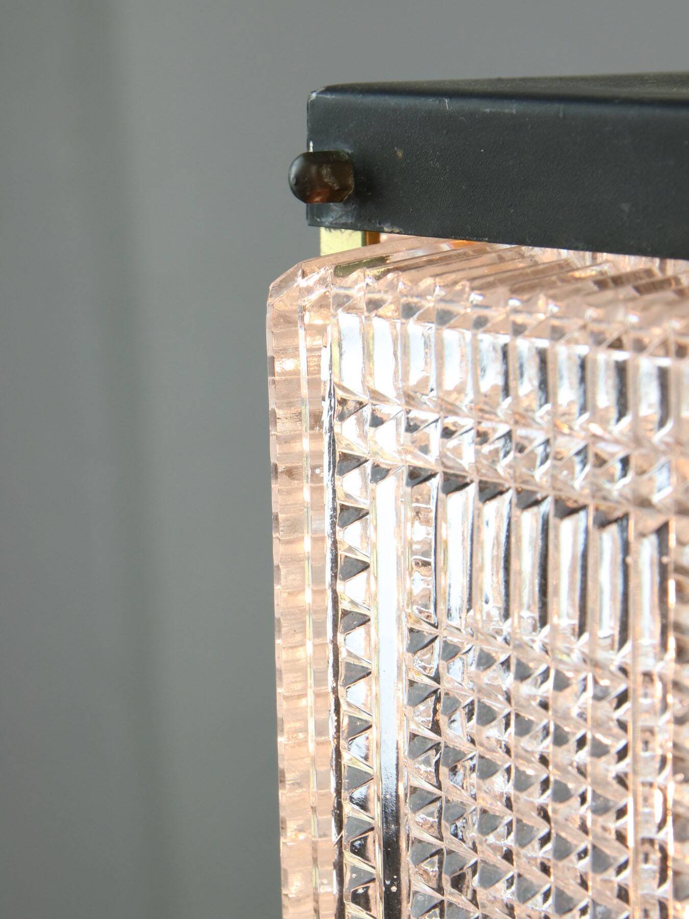 Vintage Italian Brass and Glass Lantern